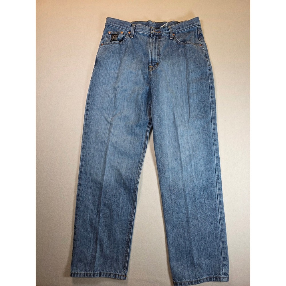 Cinch Jeans Mens 34x32 Blue Black Label Relaxed Fit Straight Leg Denim Work